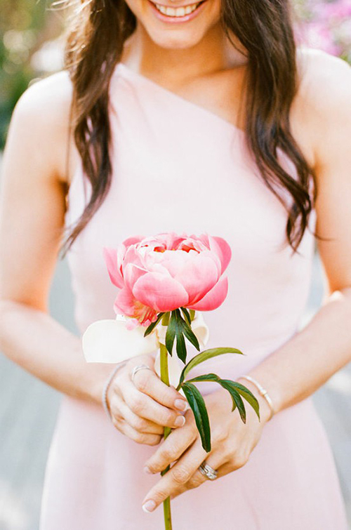 Розовый пион Букет Невесты